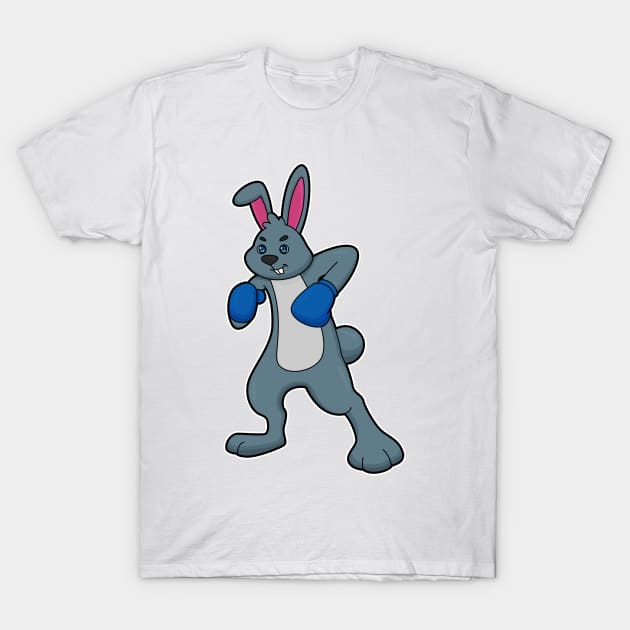 Rabbit as Boxer with Boxing gloves T-Shirt by Markus Schnabel